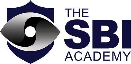 The SBI Academy logo with eye-shaped emblem